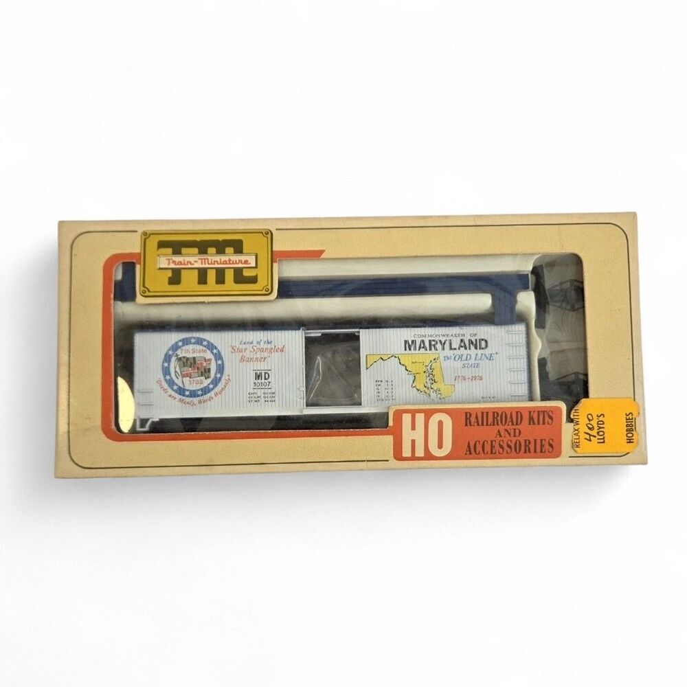 TMI HO Scale Maryland Commemorative 40' Boxcar Kit w/ Box & Instructions NIB